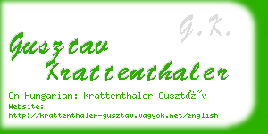 gusztav krattenthaler business card